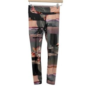 JoyLab Leggings Small Multicolor Abstract Floral Print Activewear Yoga Pants